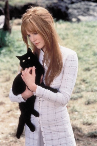 Nicole Kidman holding a cat